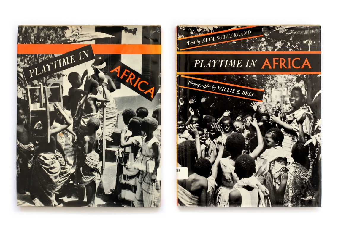 Title: Playtime in Africa Photographer(s): Willis E. Bell Designer(s): the authors Writer(s): Efua Sutherland Publisher: Atheneum, New York 1962 Pages: 64 Language: English ISBN: – Dimensions: 18 x 23.5 cm Edition: – Country: Ghana The American edition was first published in January 1962. This copy is the seventh printing from July 1969